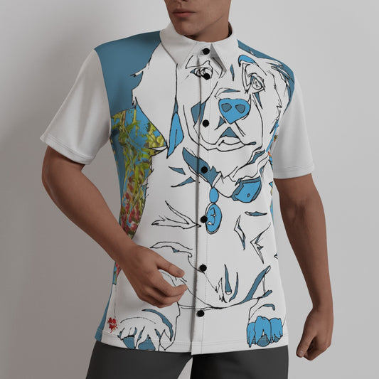 Dog - Designer All-Over Print Men's Shirt by Artist Carol Rashawnna Williams