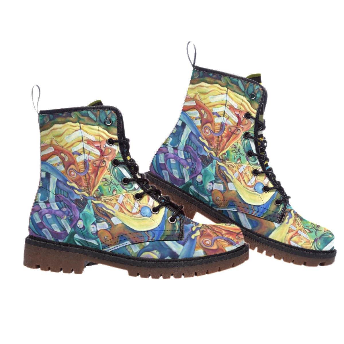 All-Over Print Women's Martin Short Boots - Legacy Lifespan