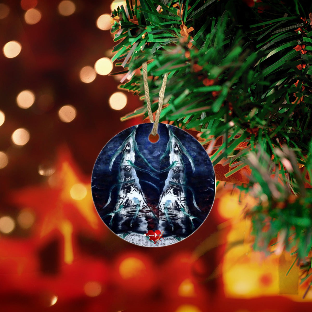 Round Christmas Ceramic Ornament - TESC Tree