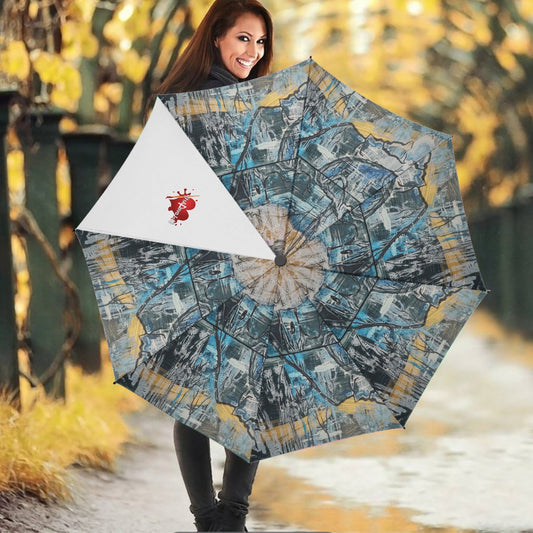 Umbrella - Monoprint Forest Design